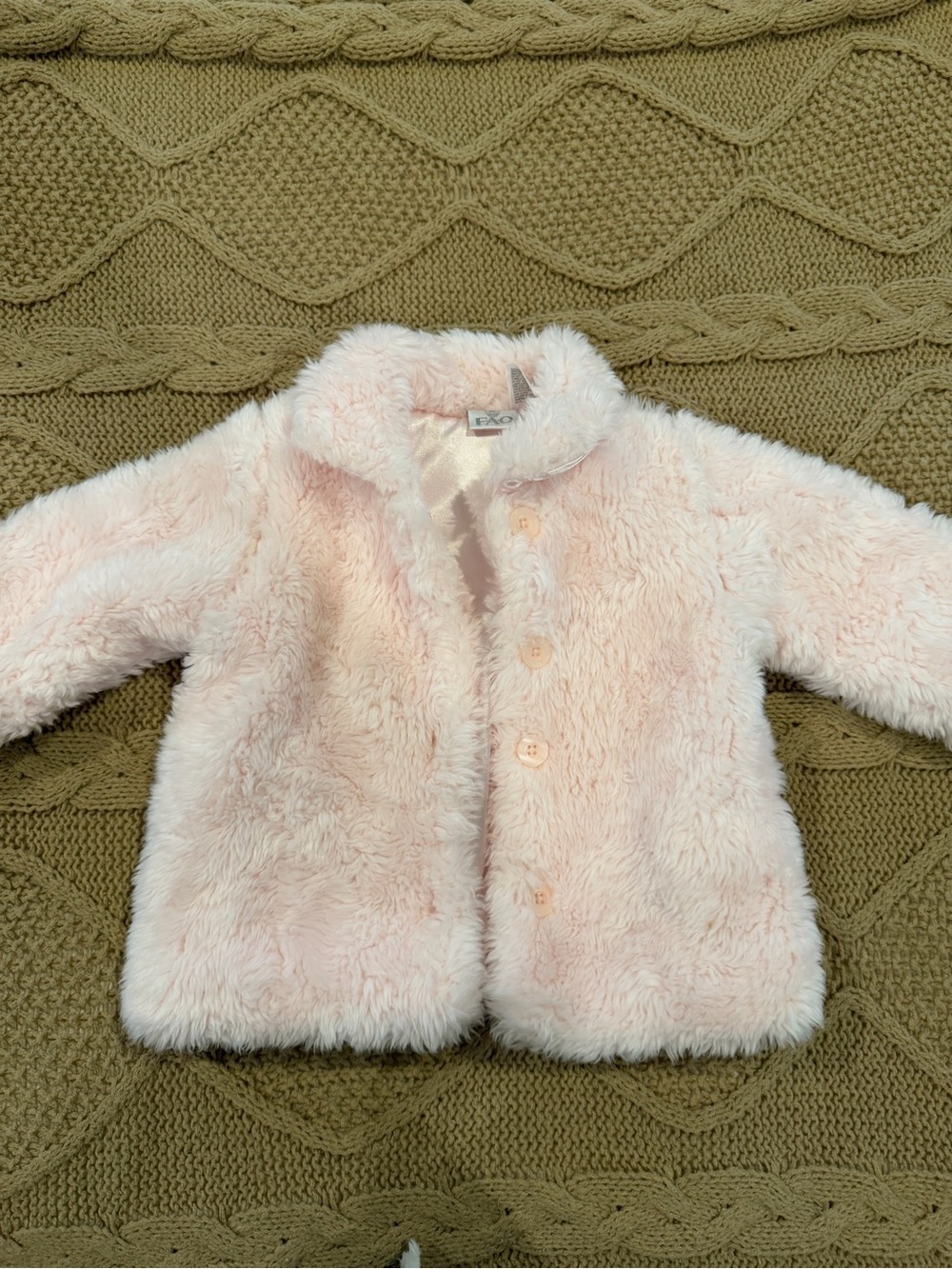 FAO pink winter coat size 12 months